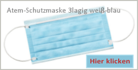 Atem-Schutzmaske 3lagig weiß-blau